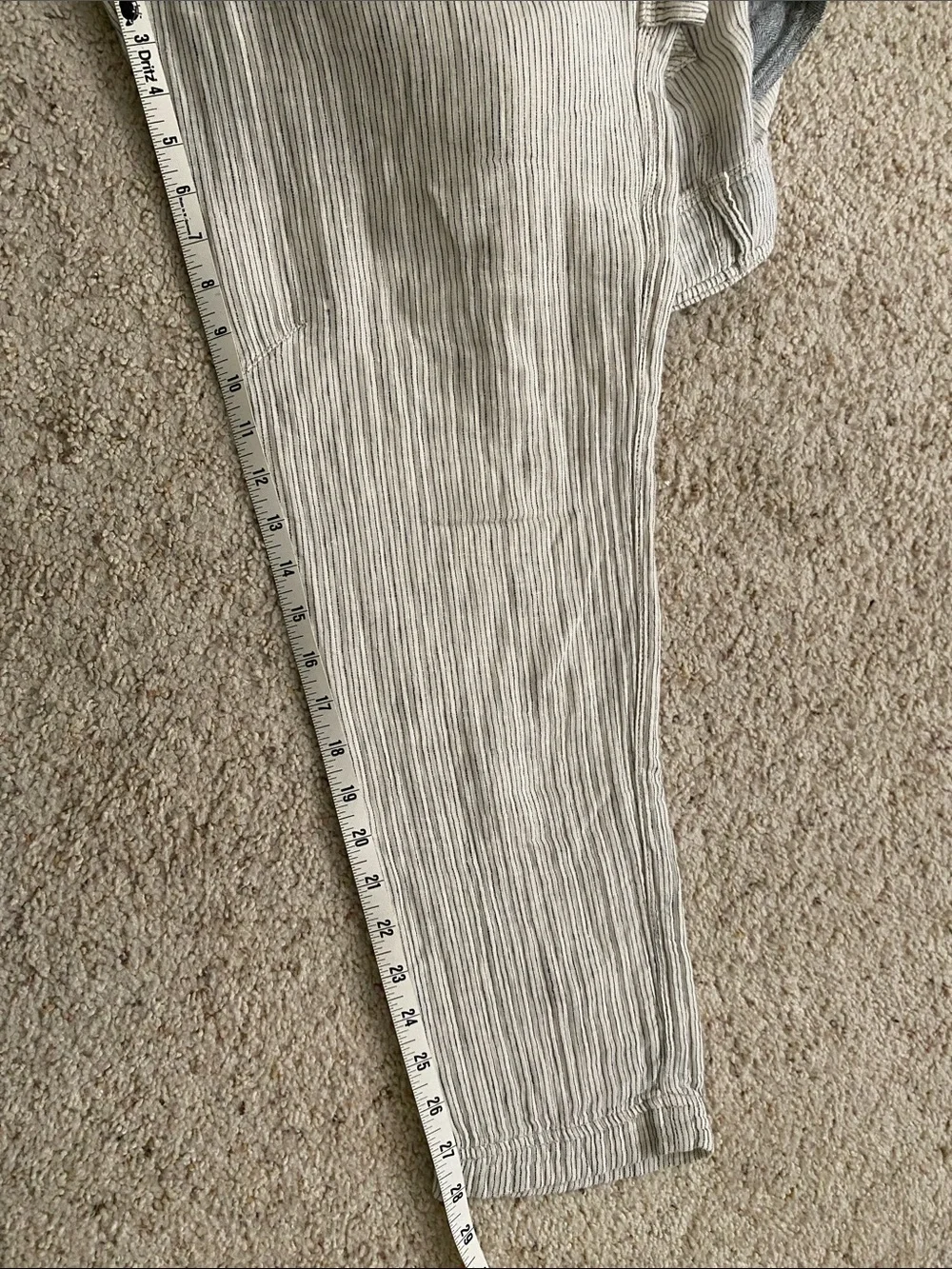 Free People Emerson Striped Linen/Rayon Blend Pants. Size 8. No Belt.